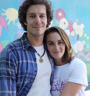 Leighton Meester with her husband Adam Brody